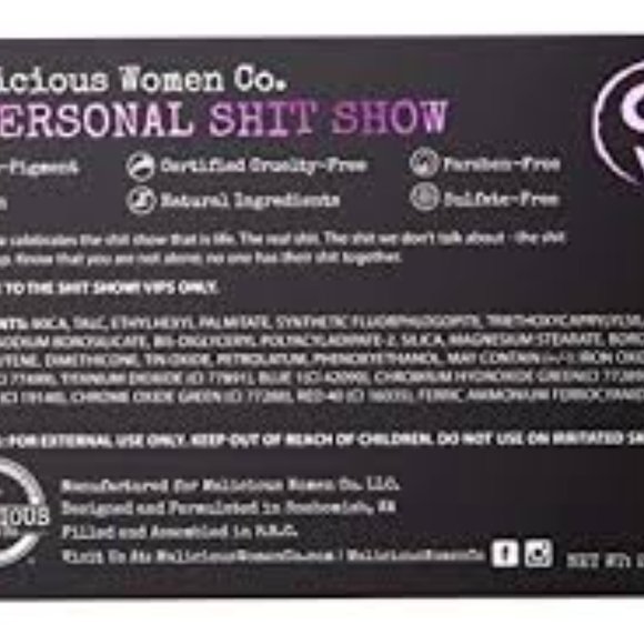 Malicious Women Co. - A Personal Shit Show - A Malicious Eyeshadow Palette - Picture 3 of 4